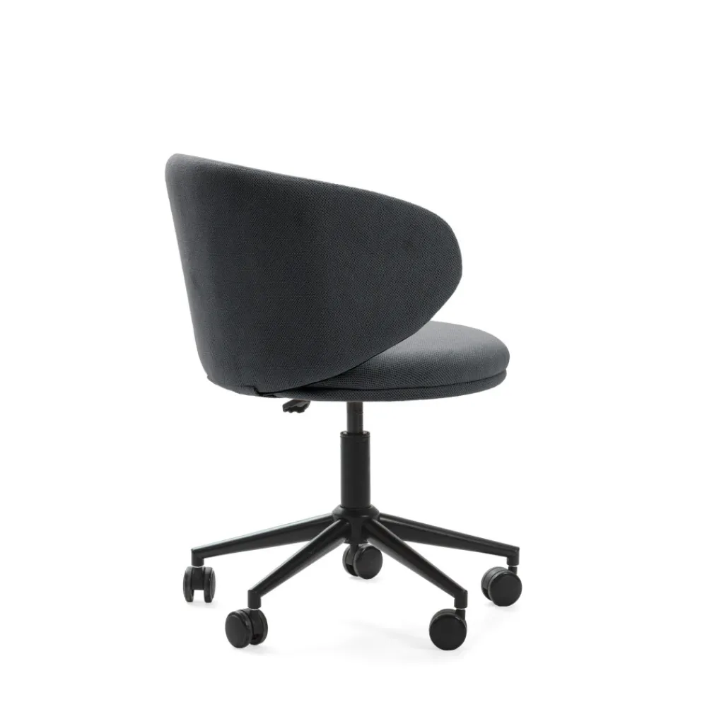 No name HAVEL Chaise de bureau en tissu et métal