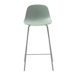 No name HEL Lot de 2 chaises de bar en plastique et métal H67,5cm