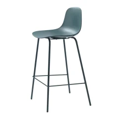 No name HEL Lot de 2 chaises de bar en plastique et métal H67,5cm