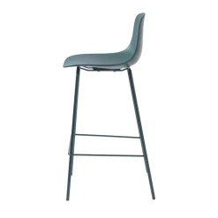 No name HEL Lot de 2 chaises de bar en plastique et métal H67,5cm