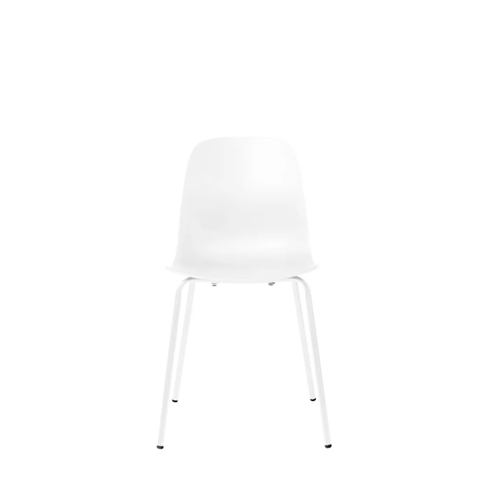 No name HEL Lot de 4 chaises en plastique et métal