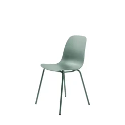 No name HEL Lot de 4 chaises en plastique et métal