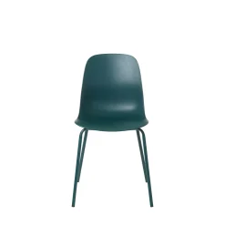 No name HEL Lot de 4 chaises en plastique et métal