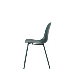 No name HEL Lot de 4 chaises en plastique et métal