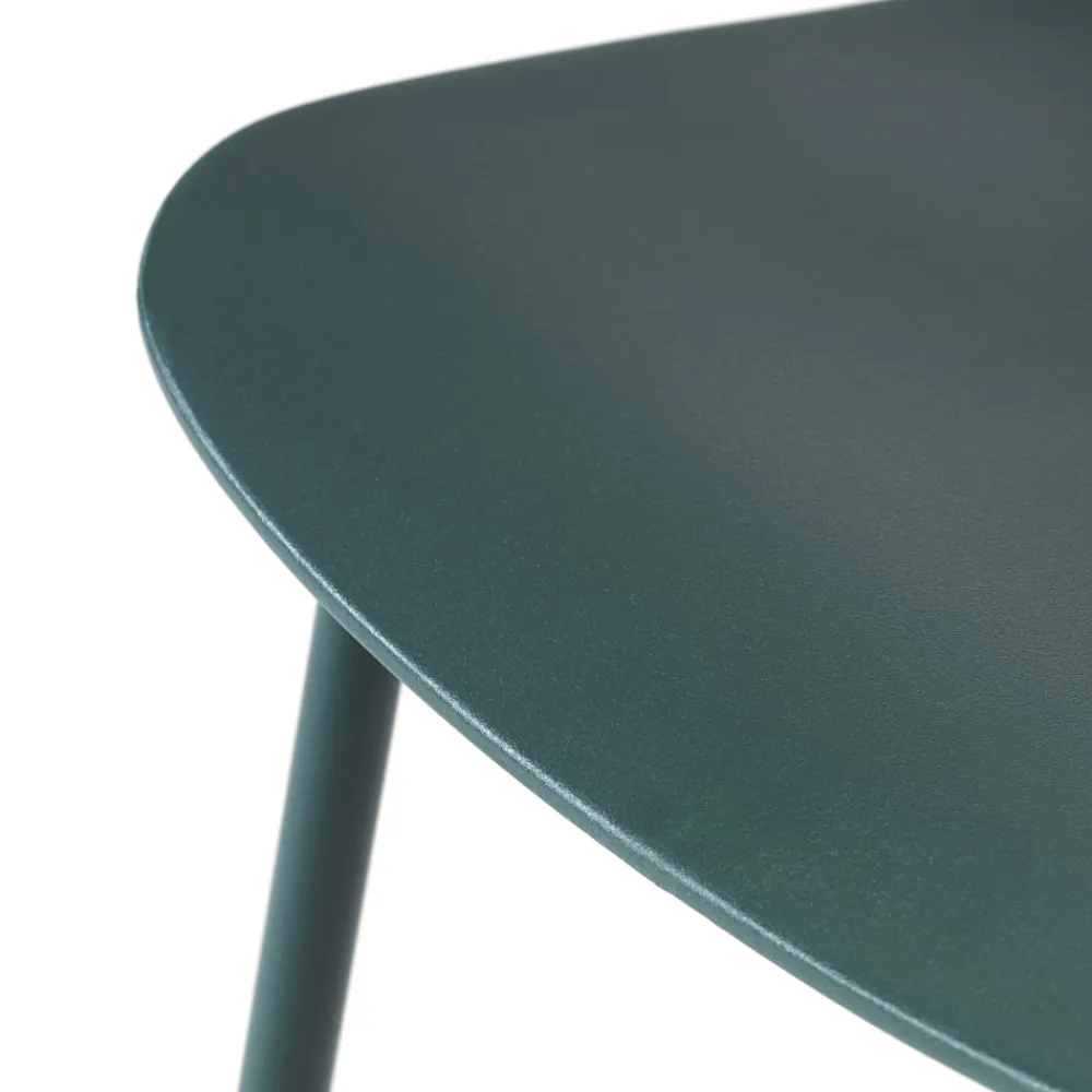 No name HEL Lot de 4 chaises en plastique et métal