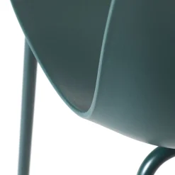No name HEL Lot de 4 chaises en plastique et métal