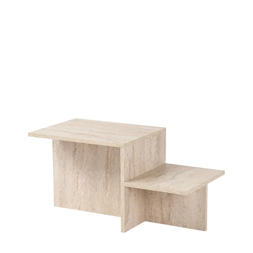Drawer HEMY Table basse effet travertin