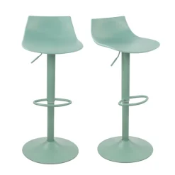 Drawer HERIBO Lot de 2 chaises de bar réglables en plastique et métal H58-79cm