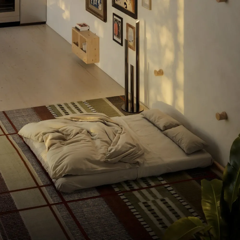 Karup Design HOOKED Fauteuil convertible en lin et bois avec accroches murales