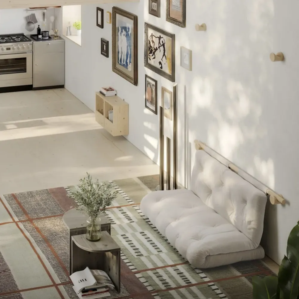 Karup Design HOOKED Fauteuil convertible en tissu et bois avec accroches murales