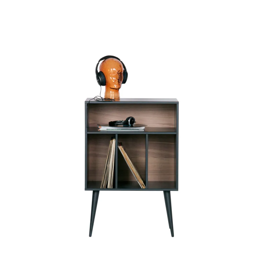 Woood JAMES Meuble de rangement disques vinyles en bois