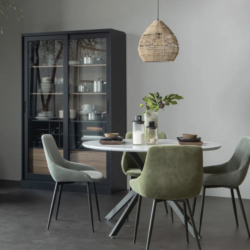 Woood JAMES Vitrine 2 portes en bois H200cm