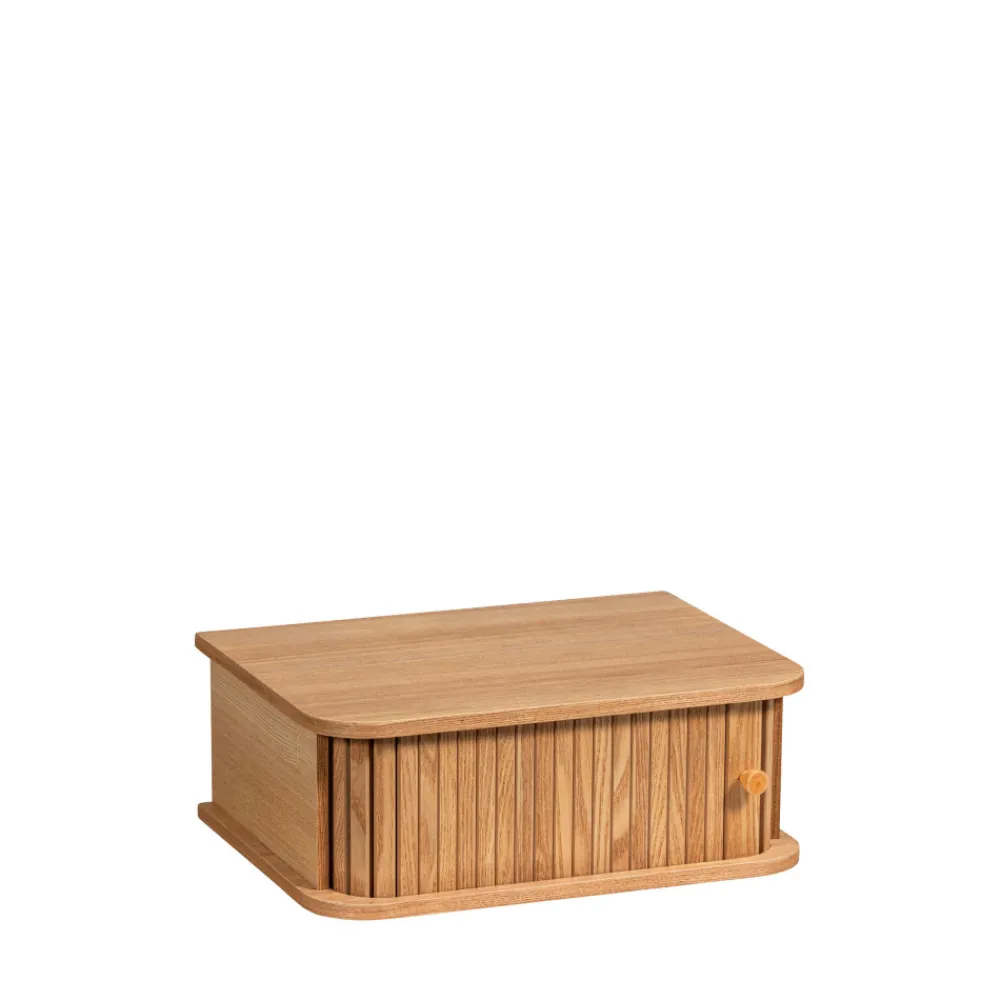 Woood JENA Table de chevet suspendue 1 porte coulissante en bois