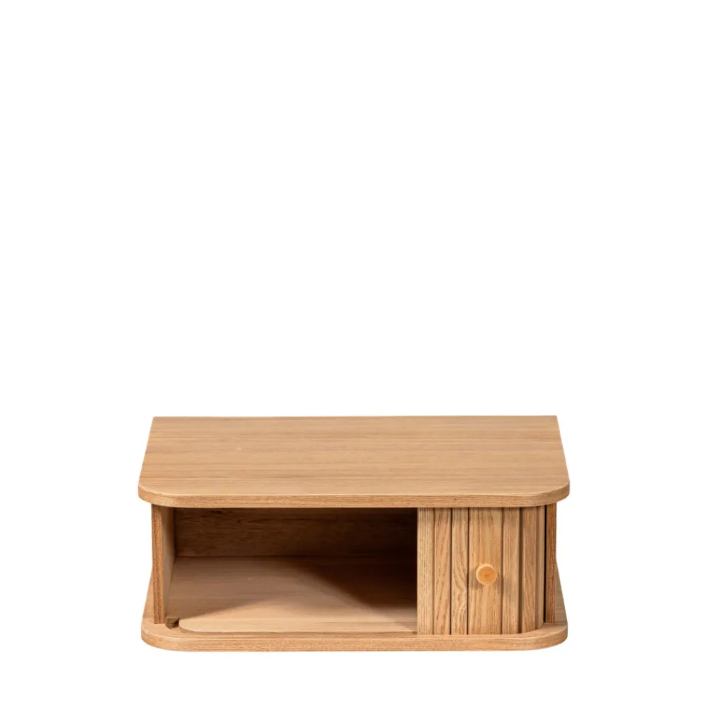 Woood JENA Table de chevet suspendue 1 porte coulissante en bois