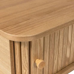 Woood JENA Table de chevet suspendue 1 porte coulissante en bois