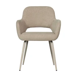 Woood JENNY Lot de 2 fauteuils de table en tissu