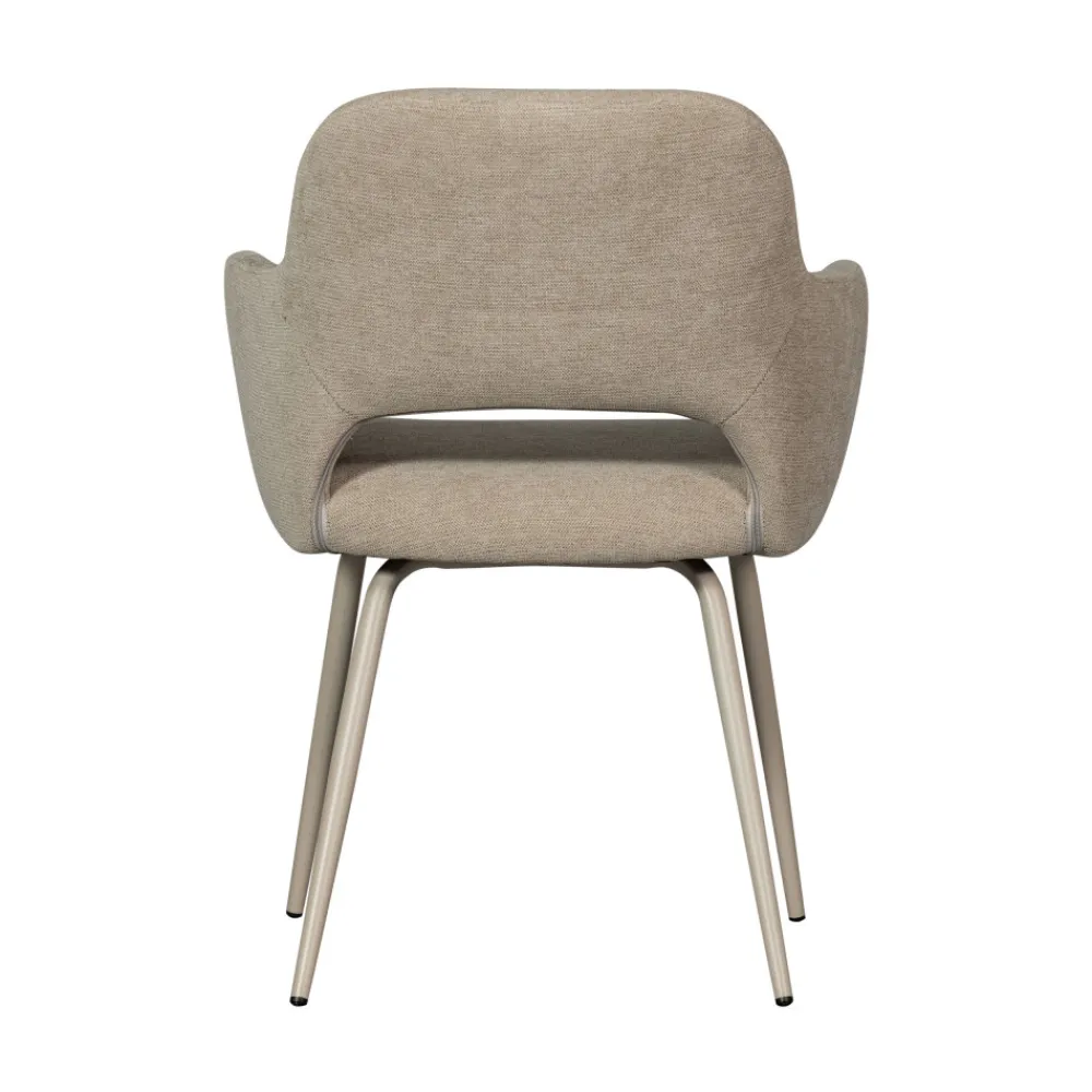 Woood JENNY Lot de 2 fauteuils de table en tissu