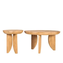 Drawer JEPARA Table basse ronde en bois massif ø84cm