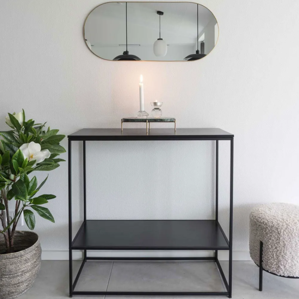 House Nordic JERSEY Miroir ovale en métal 35x80cm