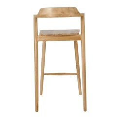 Drawer JOKO Lot de 2 chaises de bar en teck H75cm