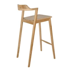 Drawer JOKO Lot de 2 chaises de bar en teck H75cm
