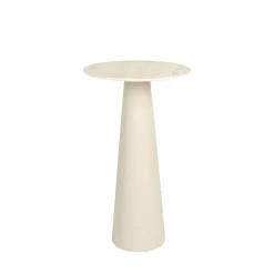 No name JOYA Table d'appoint ronde effet travertin ø40cm H70cm