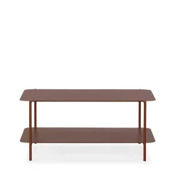 Drawer JUDITH Table basse rectangulaire en métal à double plateau