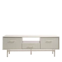 No name JURA Meuble TV 2 portes 1 tiroir en bois et métal L140cm