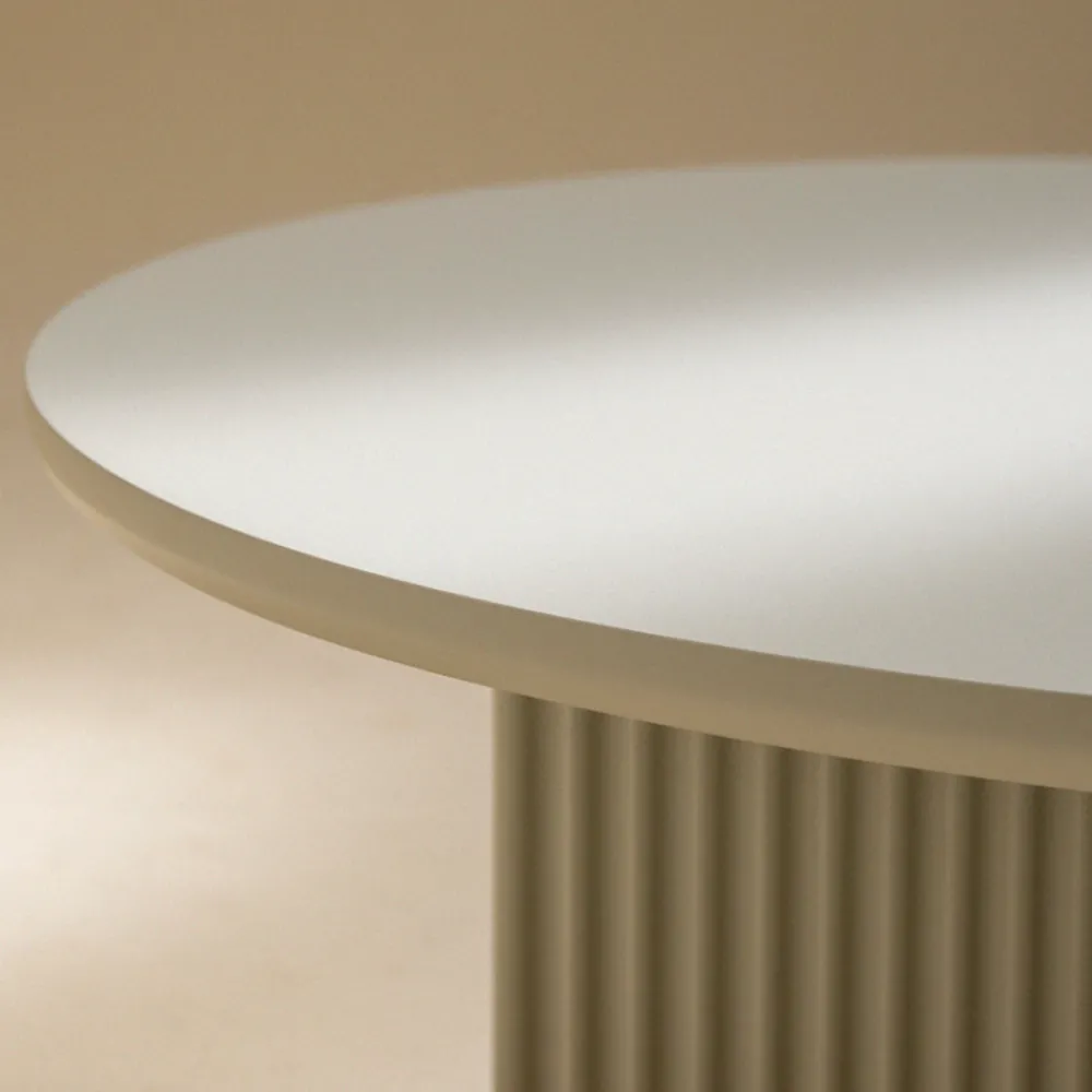 No name JURA Table basse ronde en bois ø80cm