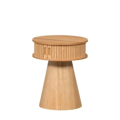 Woood KARRI Table de chevet 2 portes coulissantes en bois