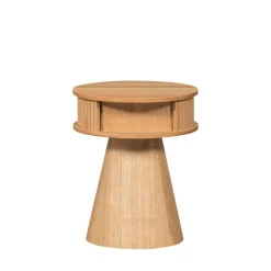 Woood KARRI Table de chevet 2 portes coulissantes en bois