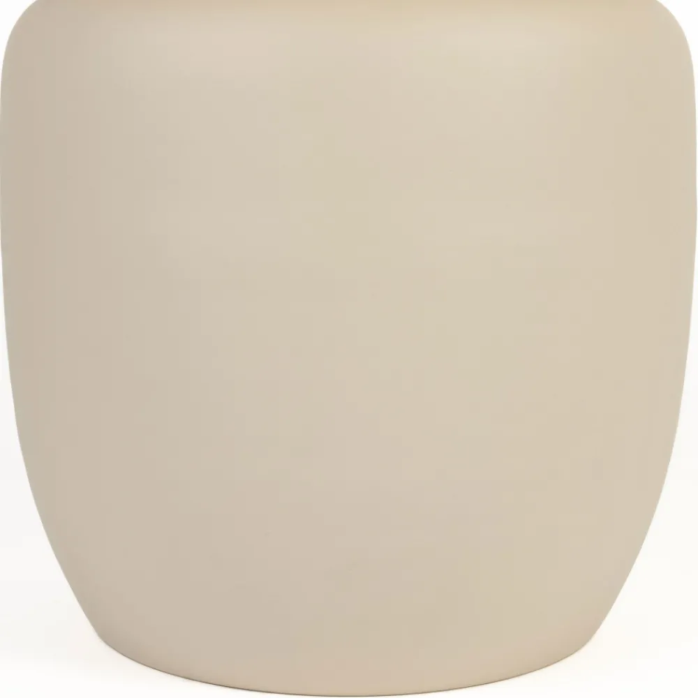 No name KARULA Table basse ronde effet travertin ø60cm