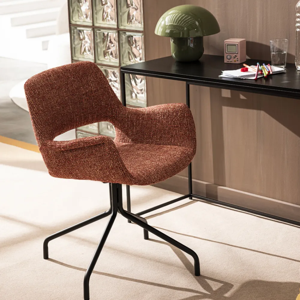 Drawer KENDO Chaise de bureau pivotante en tissu et métal