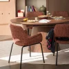 Drawer KENDY Lot de 2 fauteuils de table en tissu et métal