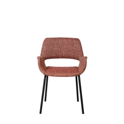 Drawer KENDY Lot de 2 fauteuils de table en tissu et métal