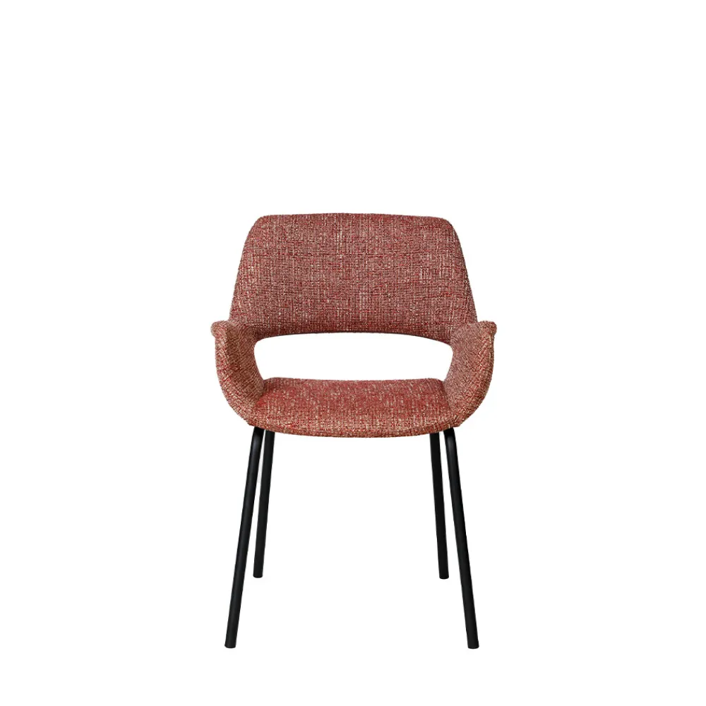 Drawer KENDY Lot de 2 fauteuils de table en tissu et métal