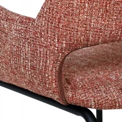 Drawer KENDY Lot de 2 fauteuils de table en tissu et métal