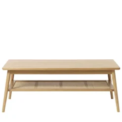No name KIYO Table basse en bois et cannage 120x60cm