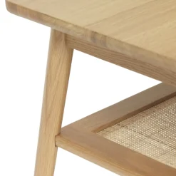 No name KIYO Table basse en bois et cannage 120x60cm