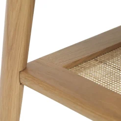 No name KIYO Table basse en bois et cannage 120x60cm