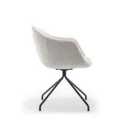 Drawer KOOIJ Chaise de bureau en tissu bouclette et métal