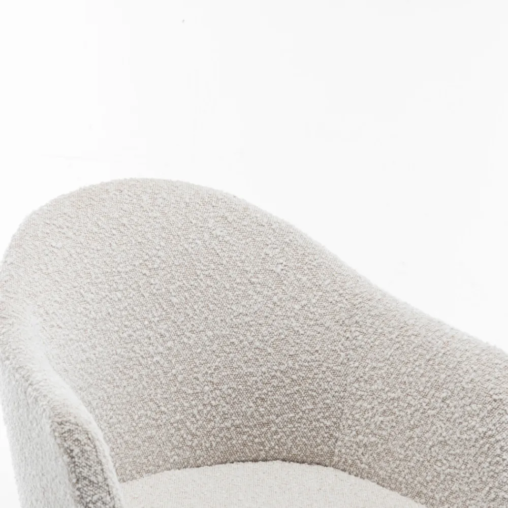 Drawer KOOIJ Chaise de bureau en tissu bouclette et métal