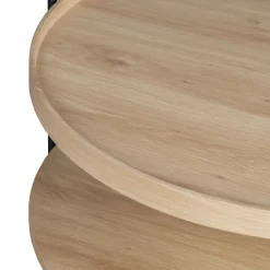 Drawer KORRO Table basse ronde en bois et métal ø80cm