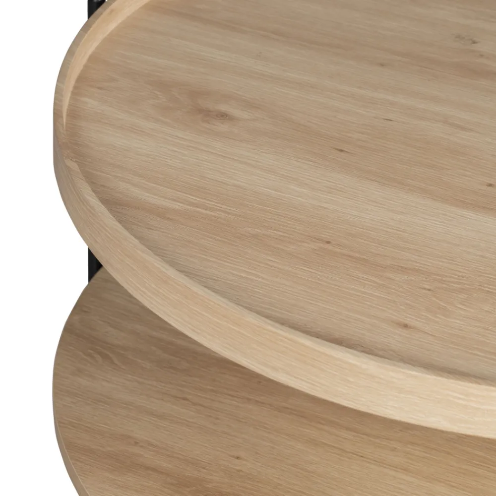 Drawer KORRO Table basse ronde en bois et métal ø80cm