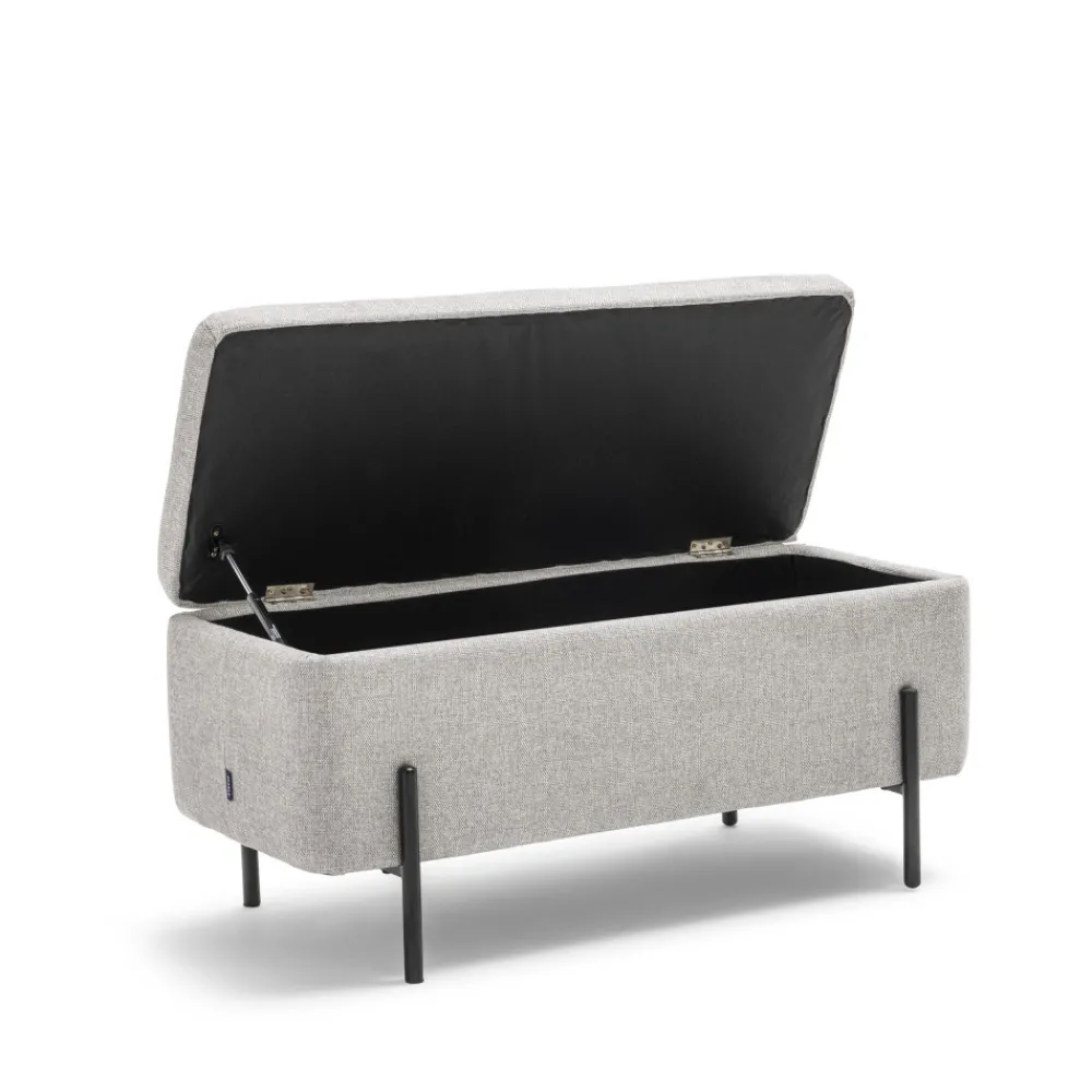 Drawer KOS Banc coffre en tissu et métal L100cm