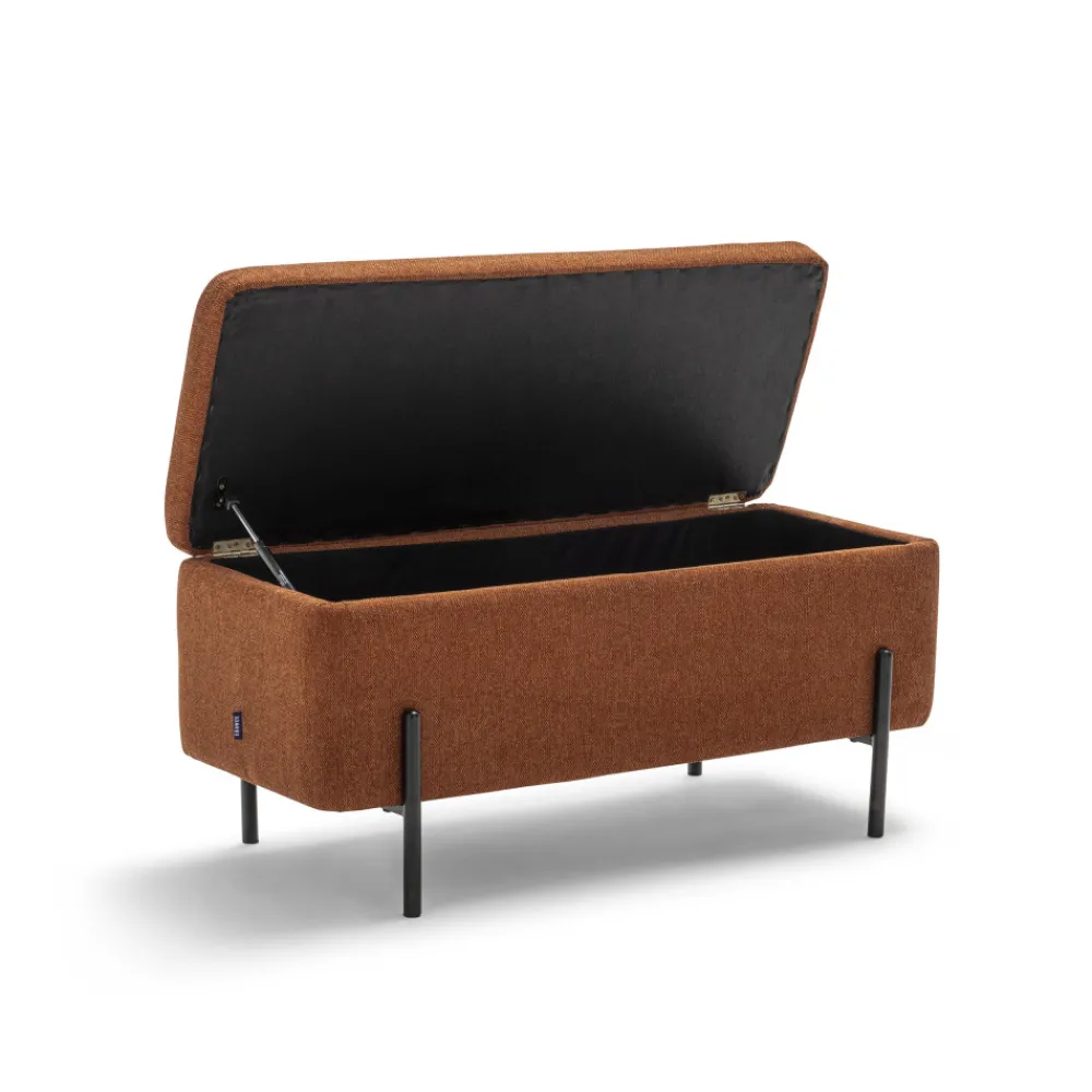 Drawer KOS Banc coffre en tissu et métal L100cm