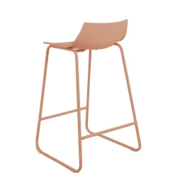 Drawer LAMER Lot de 4 chaises de bar en plastique et métal H66cm