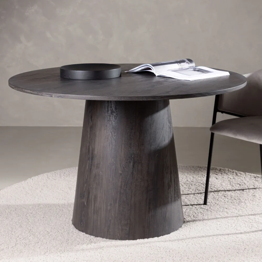 Venture Home LANZO Table à manger 4 personnes ronde en bois