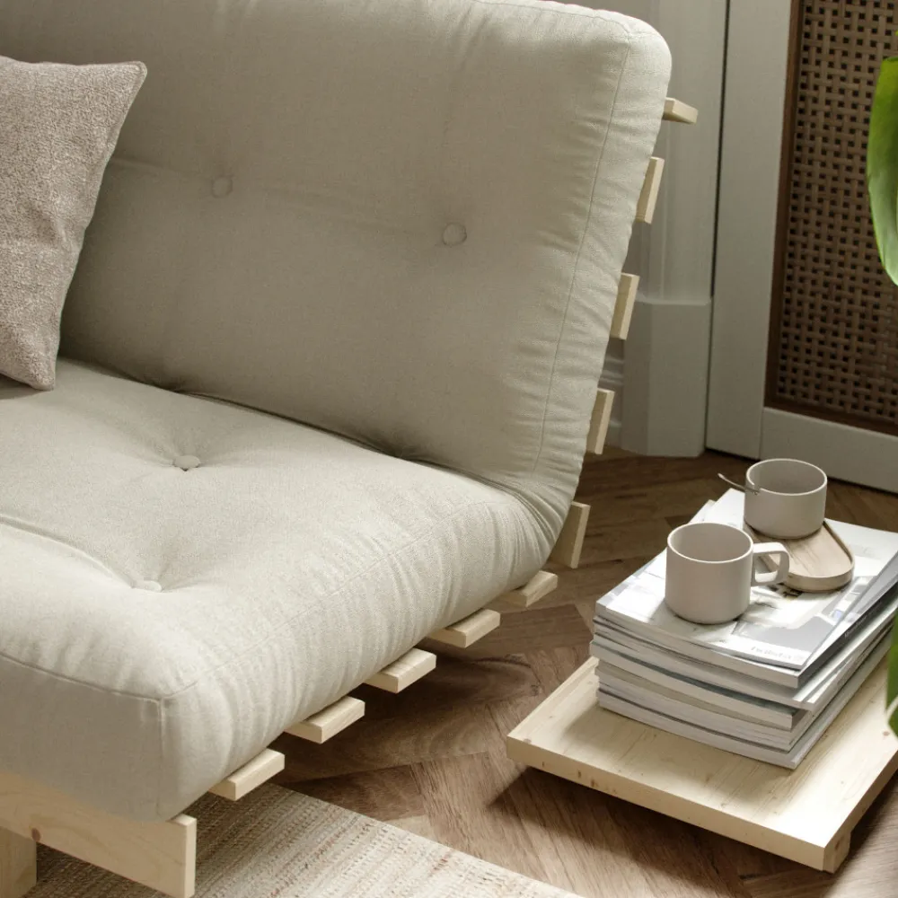 Karup Design LEAN Canapé convertible en bois naturel et tissu