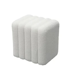 Drawer LETO Pouf rembourré en tissu bouclette